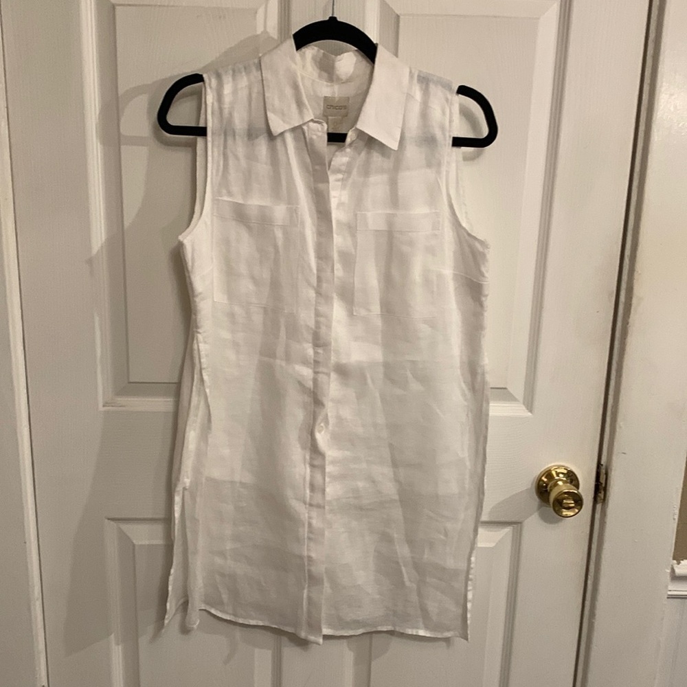 Chico’s 100% Linen Women’s Sleeveless Tunic